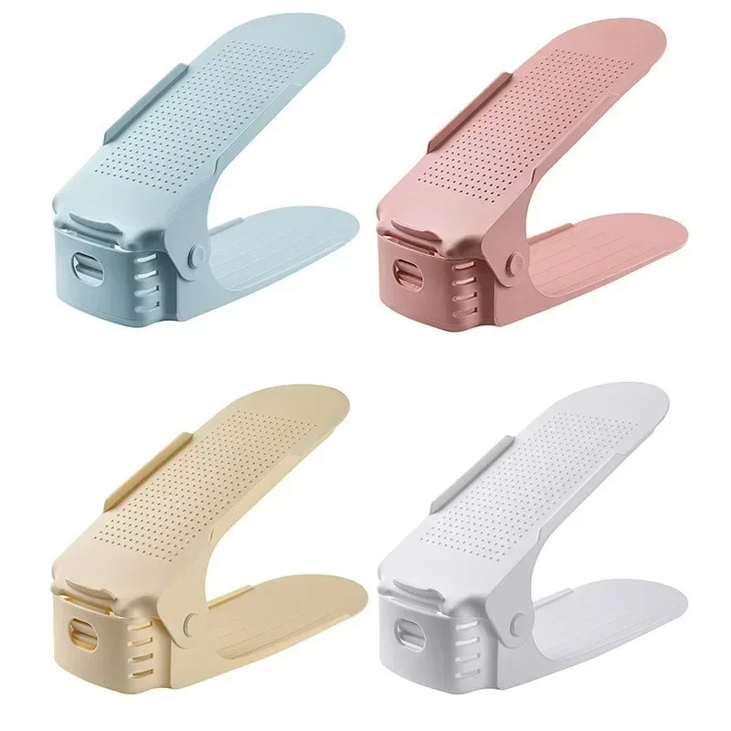 Lot de 10 Empileurs de Chaussures Ajustables Double Niveau