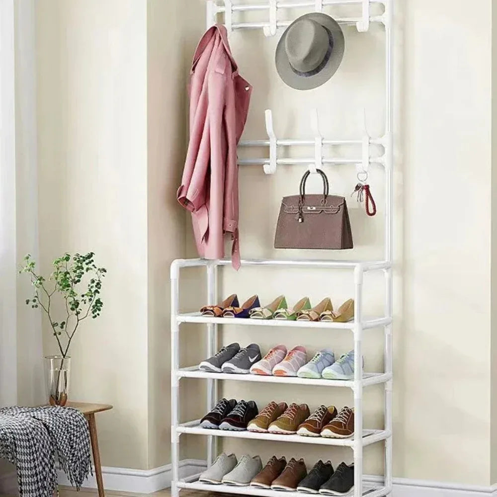 Étagère Multi-Niveaux pour Chaussures et Chapeaux