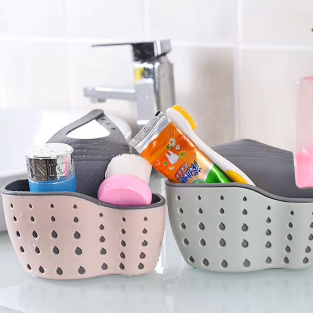 Organisateur salle de bain multifonction rangement dentifrice éponges